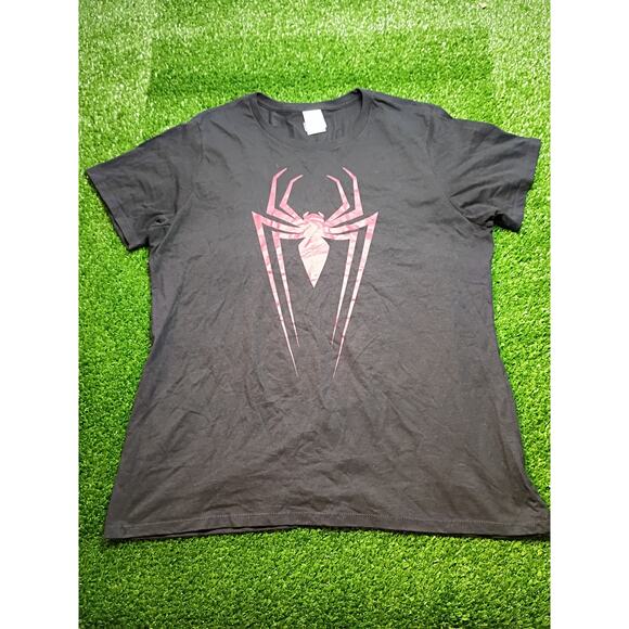 Marvel Other - Marvel Spider-Man Red Logo Black Graphic T-Shirt XL New